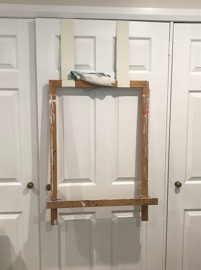 DIY Easel over a door